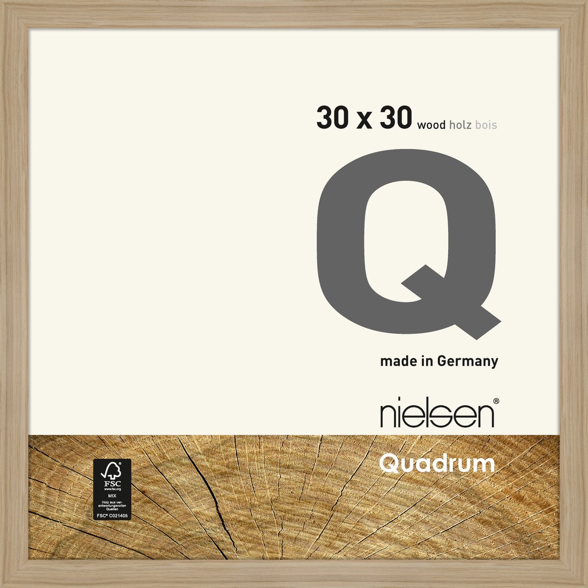 Nielsen Quadrum Houten Wissellijst Oak Natural 30x30cm Eiken
