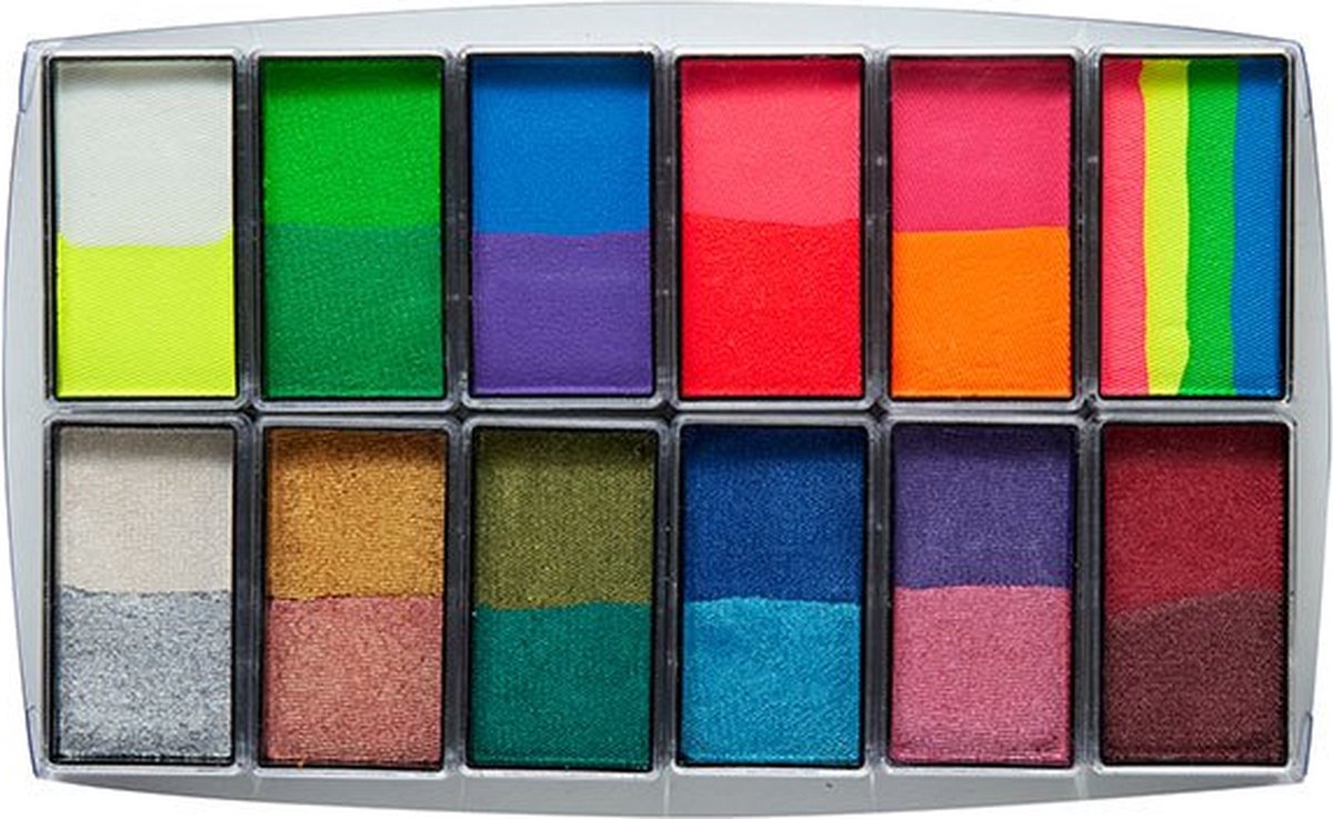 Global All You Need Bright & Shiny Schmink Palette 12 Pack