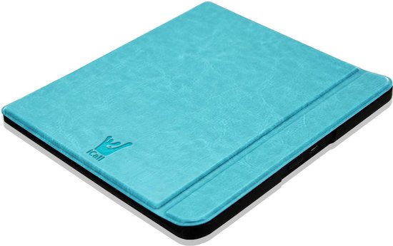 Hoesje geschikt voor Kindle Oasis Gen 10 - Book Case Premium Sleep Cover Leer Hoes met Auto/Wake Functie - Blauw van Hoesje  — afbeelding 5