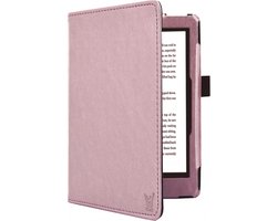 Hoesje geschikt voor Kindle Paperwhite / Signature Edition Gen 11 - Book Case Premium Sleep Cover Kunstleer Hoes met Auto/Wake Functie - Roségoud
