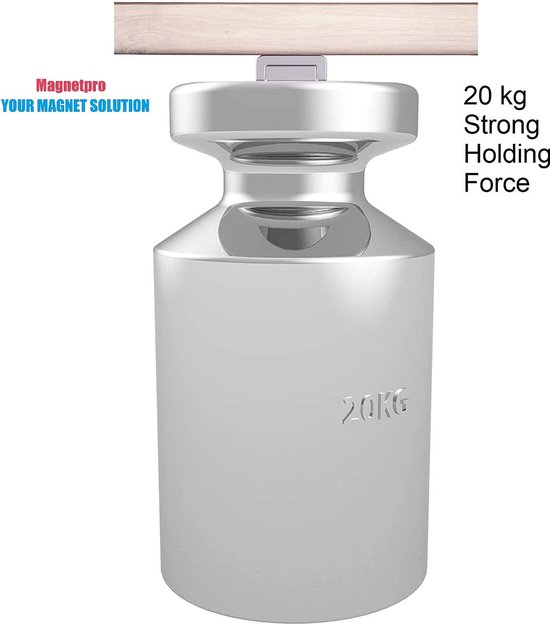 Magnetpro 16 Stück Rechteckmagnete 30 KG Kraft 60 x 13,5 x 5 mm mit Lo