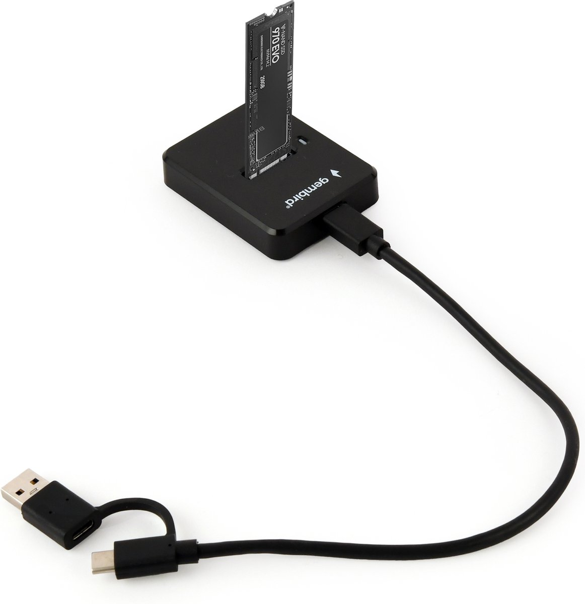 Gembird USB C naar M.2 SATA & NVME SSD Drive Docking Station - Aansluiten op Mobiel of PC - Kopieren of back-up SSD