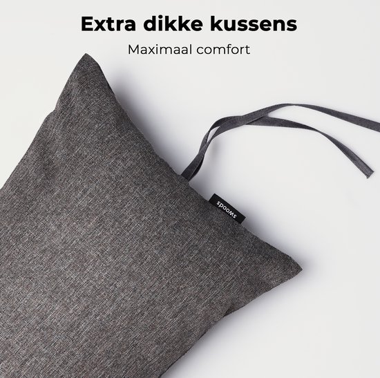 Swoods Egg Hangstoel – Hangstoel met standaard – Egg Chair – tot 150kg – Zwart/ Donkergrijs