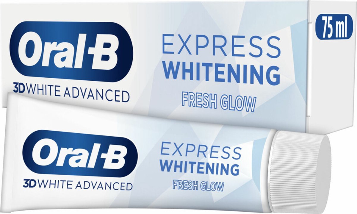 Goedkoopste 12x Oral-B Tandpasta 3DWhite Advanced Express Whitening Fresh Glow 75 ml