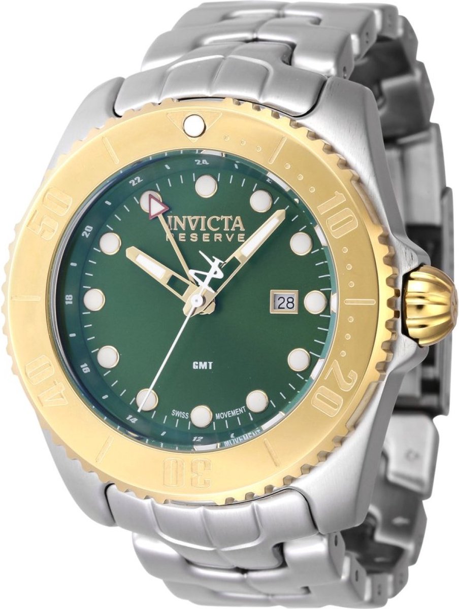 Invicta Specialty 47211 Heren Horloge - Waterdicht - Analoog - Quartz Uurwerk - Roestvrij Staal met groene Wijzerplaat -50mm