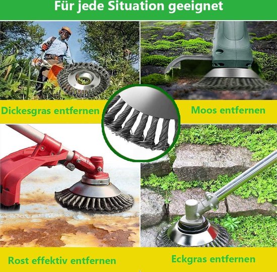 Onkruidborstel voor Stihl prof bosmaaier, 200 mm asgat 20mm