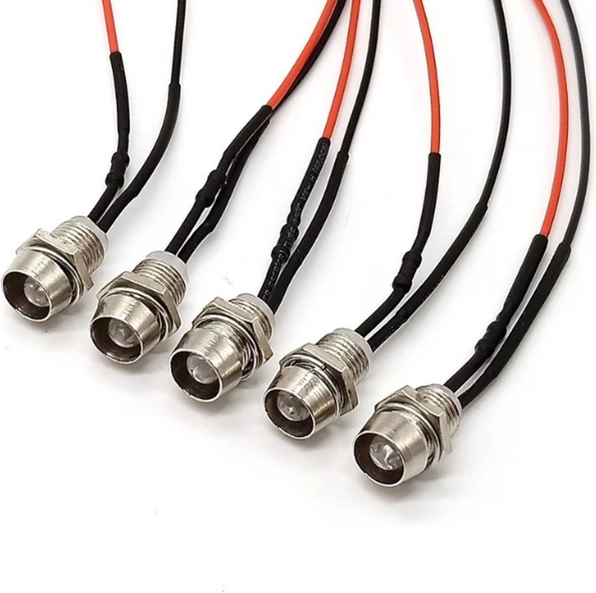 Mini LED indicatielampje - Paars - 10mm - 12/24V - Metalen behuizing