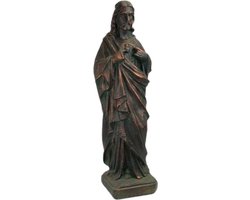 Jezus - MGO Beeld - Christelijk Geloof - Kerk Beelden - Jezus Christus - Religie Katholiek - Standbeeld - Groot Sculptuur - Bronzen Kleur - 27x21x82