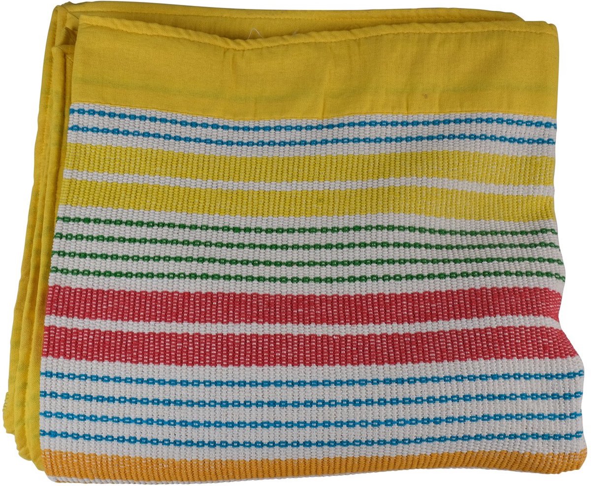 Linen & More Picknick Rug Elena Yel Low-Oranje | 150 X 150 | Sierkussen Voor Woonkamer Of Slaapkamer
