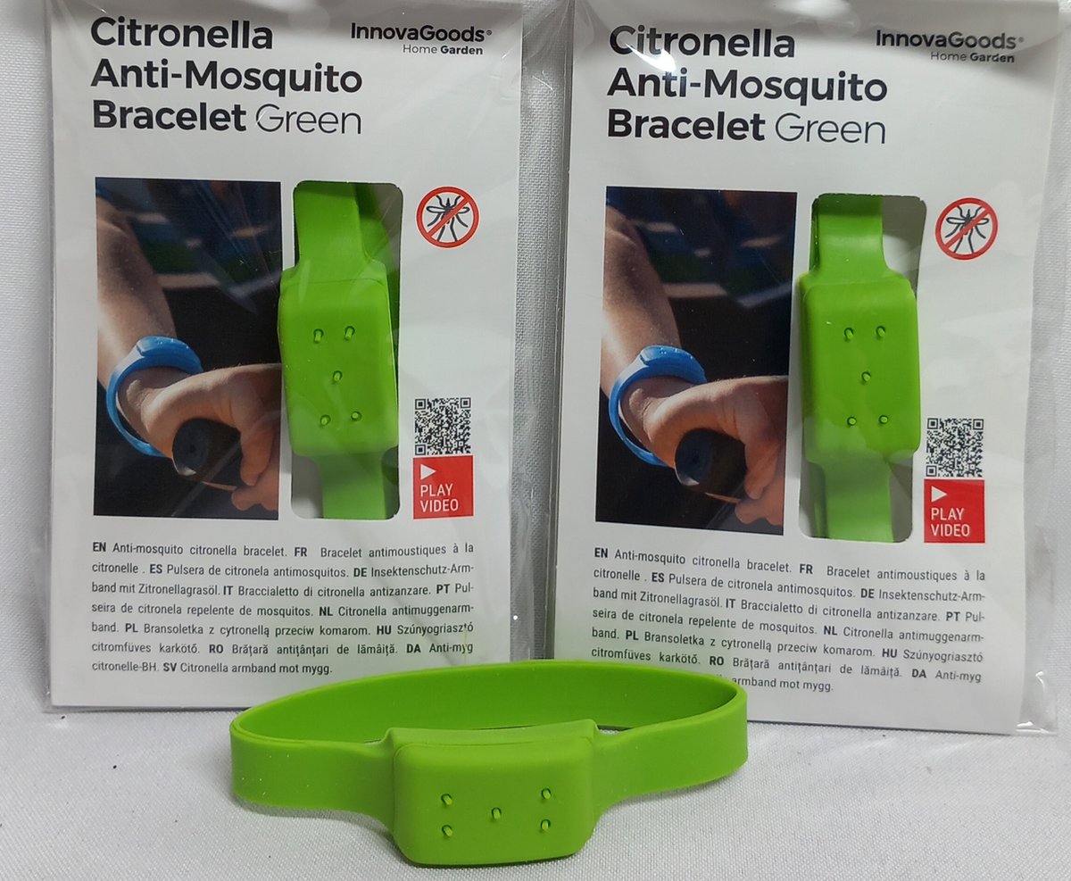 Goedkoopste Muggenwerende Armband - Siliconen - Citronella - Anti Muggen Muggenbandje - Muggenbescherming - Groen - Voordeel Set 3 Stuks
