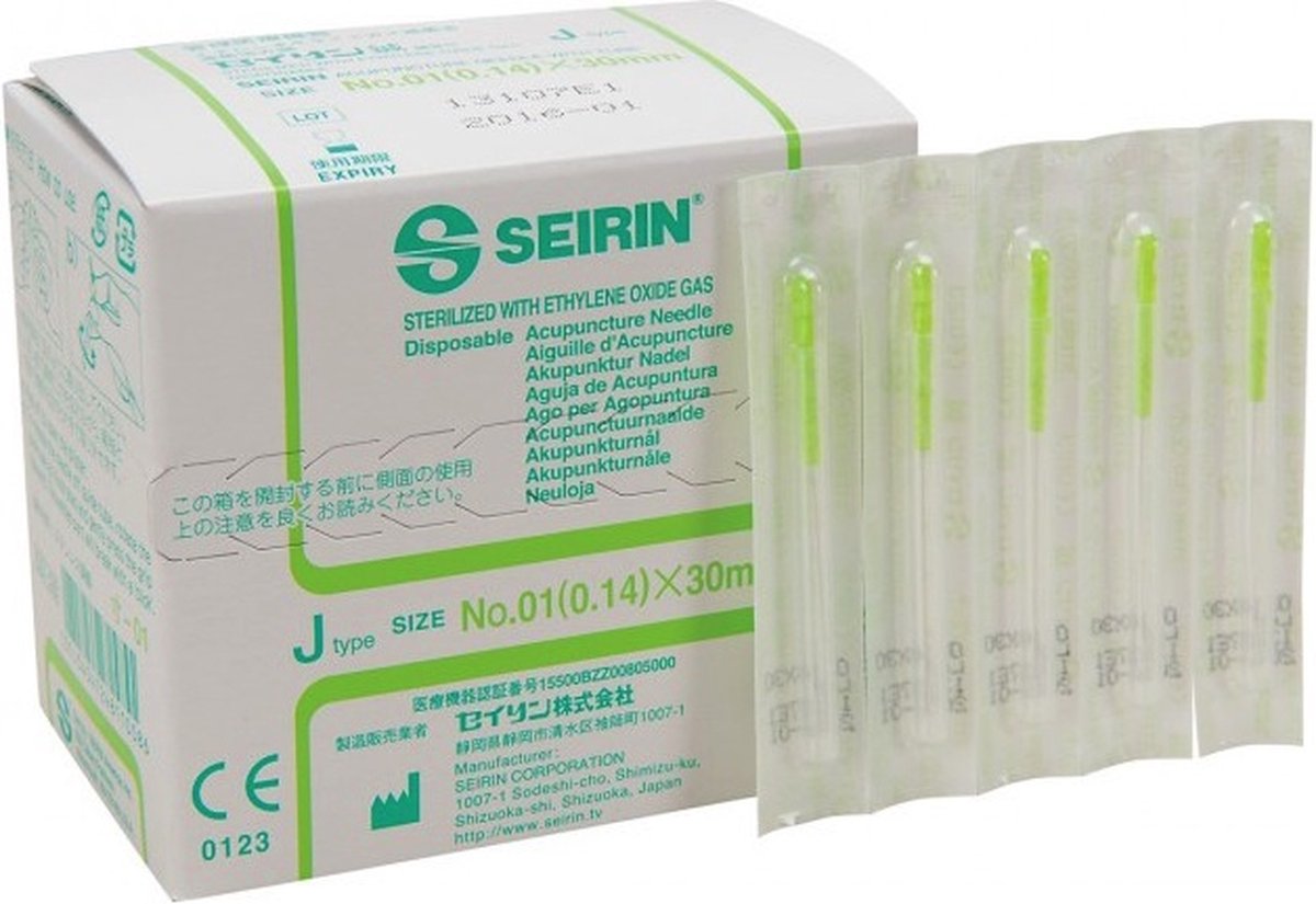 Goedkoopste SEIRIN acupunctuurnaalden type J Nr. 1 (0,14 x 30 mm) | lichtgroen