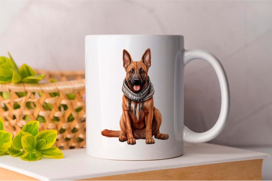 Mug Belge Malinois Hiver - chiens - cadeau - cadeau - chiots - chiotlove - doglover - doggy - chiens - chiot amour - mon chien - chien amour - monde canin