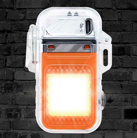 Briquet plasma + lampe de poche - Rechargeable par USB - Etanche