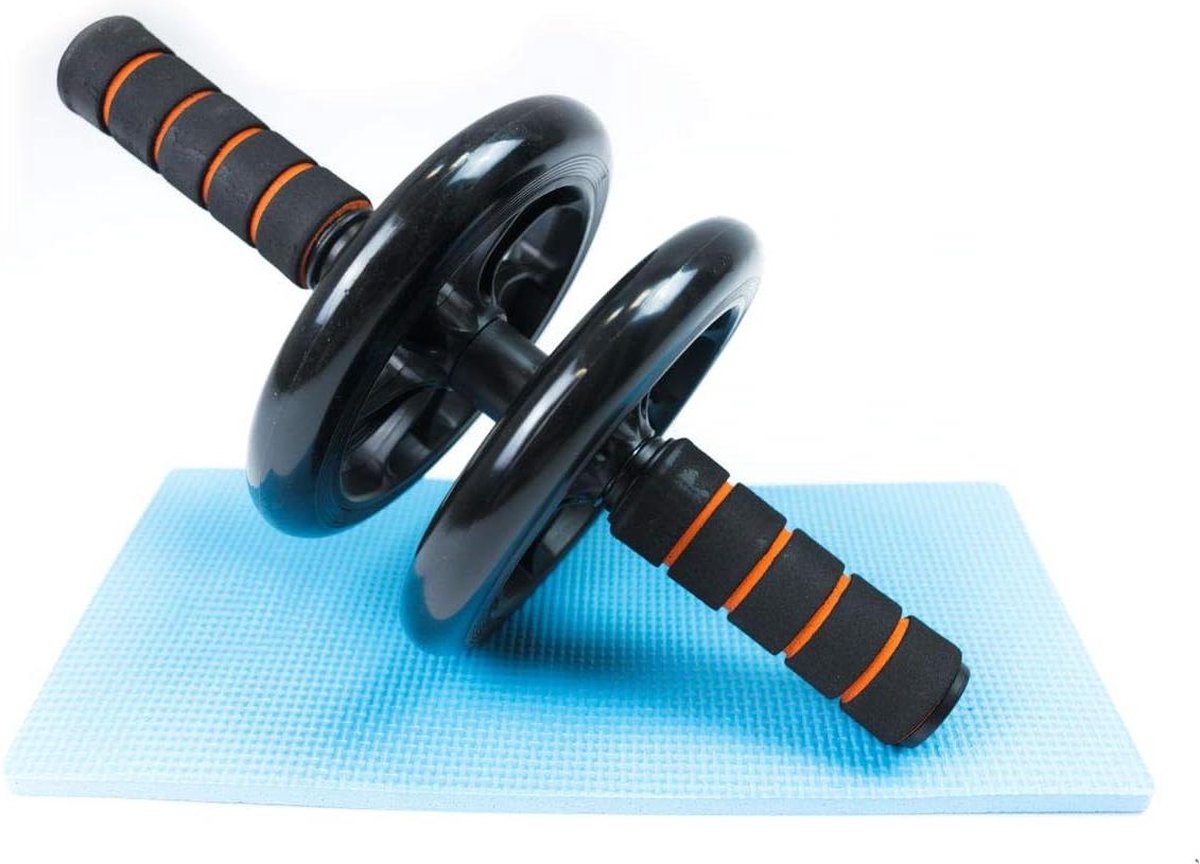 Buikspiertrainer met fitness pad - AB Wheel voor buikspieren - AH-FT30100