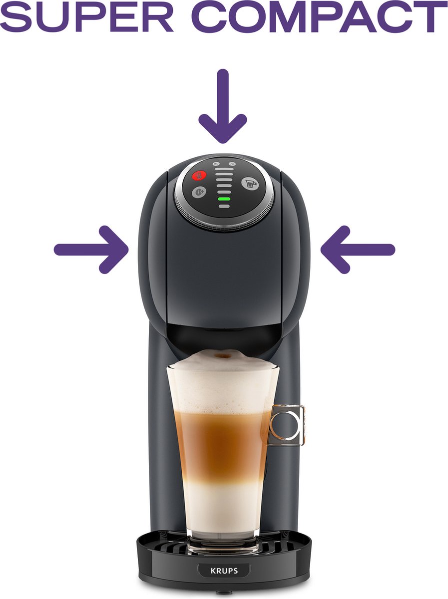 Krups NESCAFÉ Dolce Gusto Genio S Plus KP340B - Koffiecupmachine - Grijs - Automatische Stop - Eenvoudig Personaliseren - Voor Dolce Gusto Cups thumbnail 2