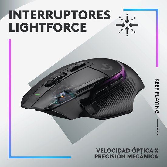 Logitech G502 X Plus - Draadloze Gaming Muis - Rechtshandig - Optisch - RGB - Zwart