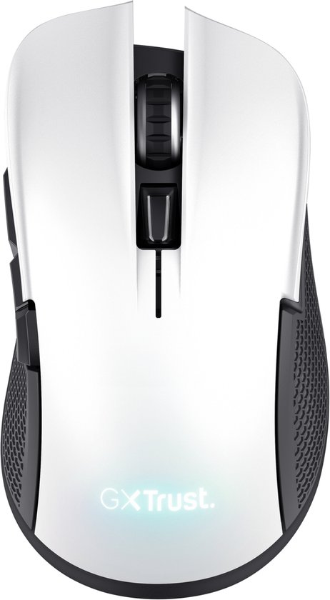 Trust GXT 923W YBAR - Draadloze Muis - RGB verlichting - Rechtshandig - Wit