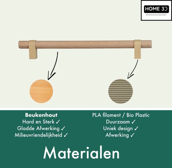 Houten handgreep - Nysted - walnoot