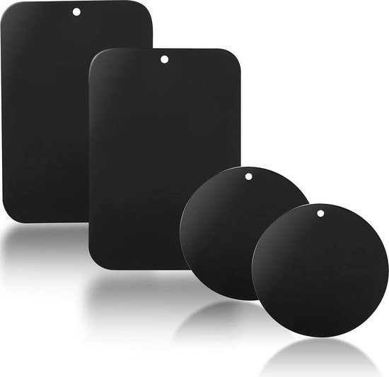 mobiele autohouder magneet 3M Zelfklevende metalen plaat, 4 stuks, zelfklevende set voor magneet, autohouder, mobiele telefoonhouder voor in de auto, zeer dunne metalen platen voor mobiele telefoon en tablet (2