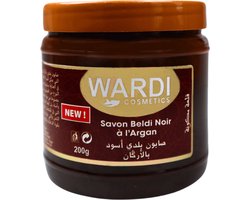 Wardi Beldi Zwarte Zeep met Argan 100% Natuurlijk – 200 Gram