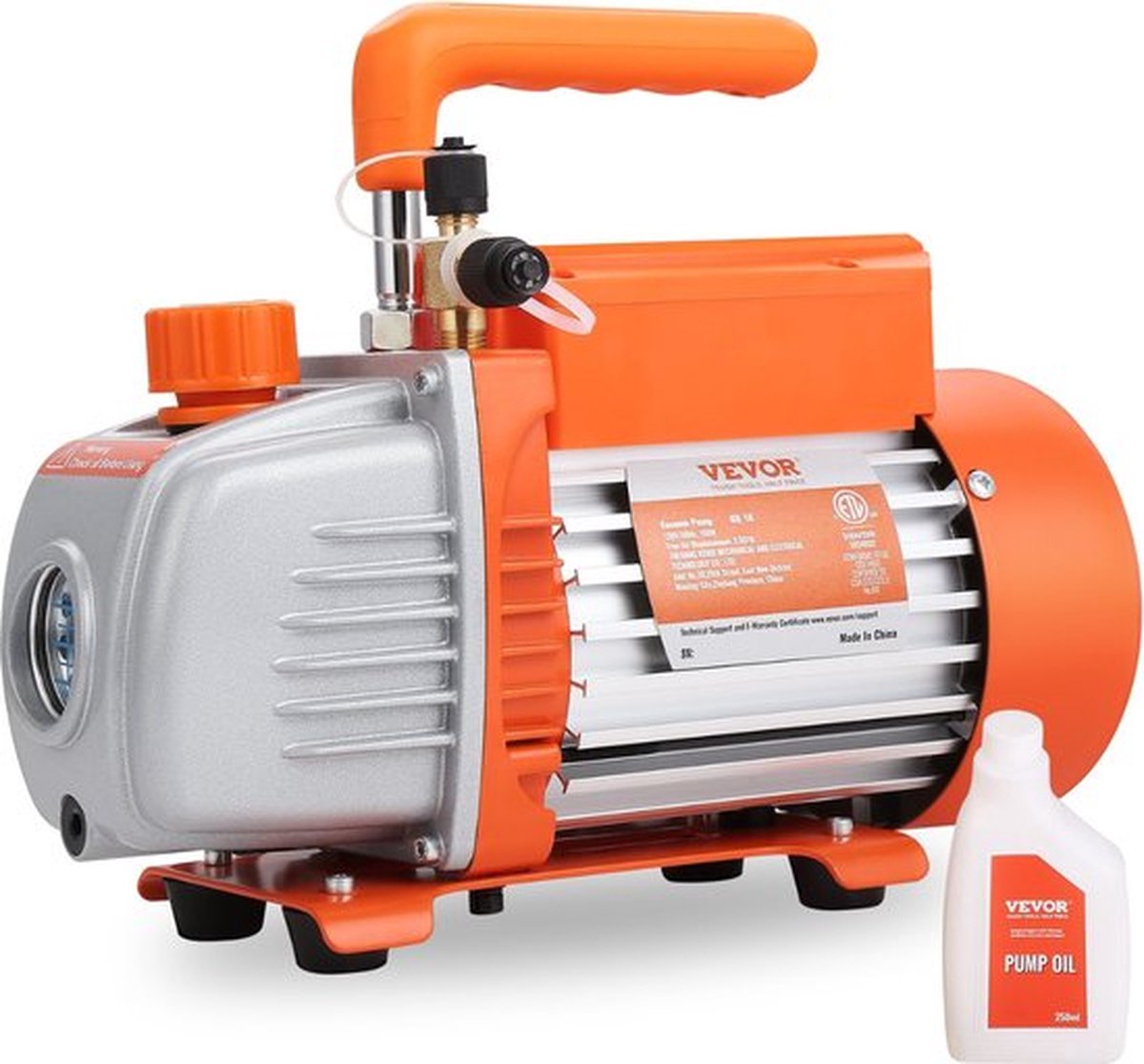 Professionele Vacuumpomp - Vacuum Pomp - Vacumeermachine - Met Anti Olie Terugloopmechanisme - Compact & Draagbaar - Oranje