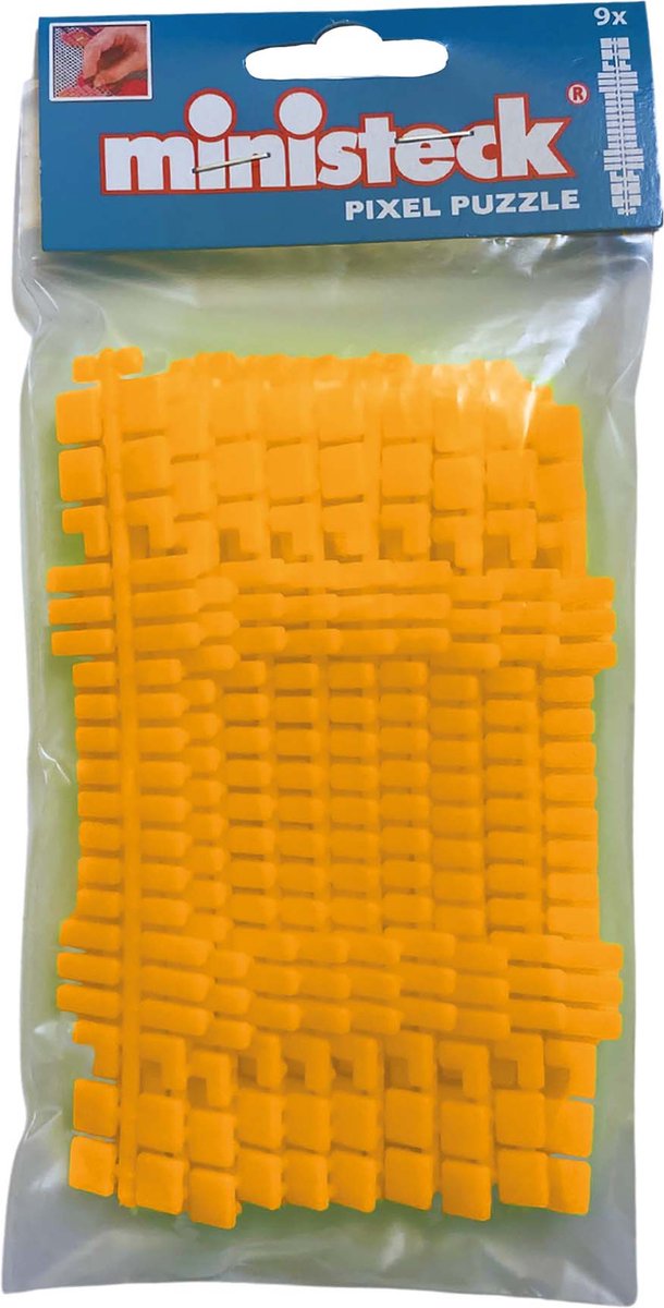 Ministeck mozaïek Neon Oranje kleurstrips set 9 stuks - Polybag.