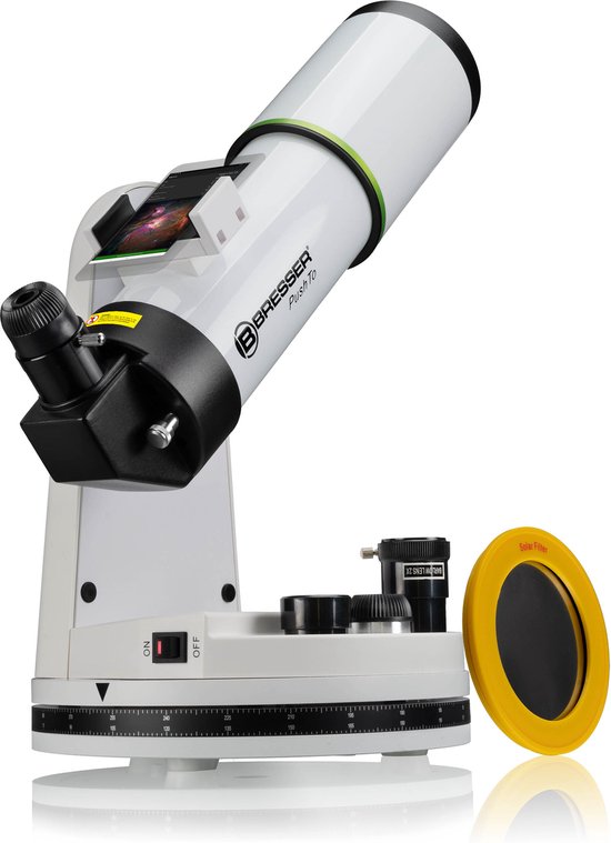 Foto: Bresser telescoop pushto ar 80 400 smart telescoop met statief en zonnefilter