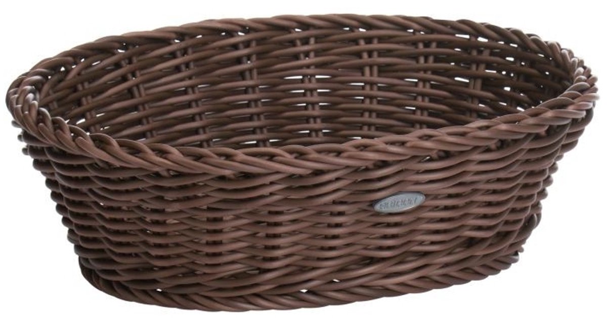 Westmark Saleen mand ovaal 26x19x8cm - bruin opbergmand kunststof.