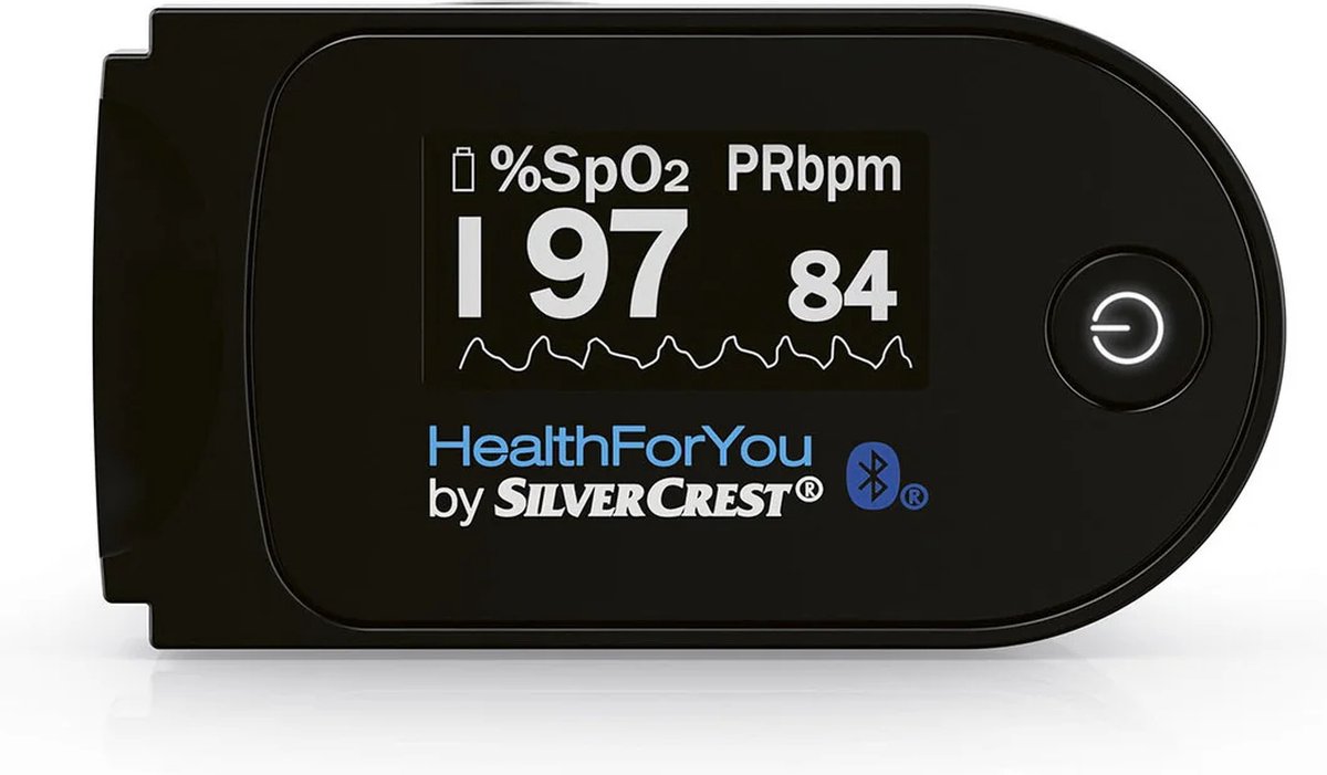 HealthForYou by Silvercrest Pulsoximeter - Saturatiemeter - Zuurstofsaturatie (SpO2)