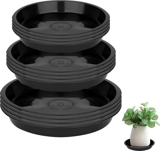 HFDONGL 16 stuks bloempotonderzetters, plastic plantenonderzetters