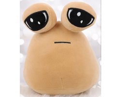 foto van Klikkopers® - Alien Pou Knuffel - 23 cm - Kawaii Knuffel - Zielig Knuffel - Squish Knuffel - Alien Poo knuffel - My Pet Alien Pou - Kawaii kussen - Retro Gaming Pluche