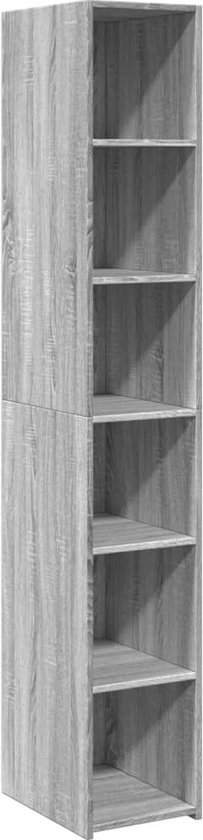 vidaXL Hoge kast 45x41x185 cm bewerkt hout sonoma eikenkleurig, hoog dressoir, hoge keukenkast, hoge woonkamer kast, hoge kast woonkamer