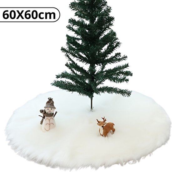 Nivard Panier de sapin de Noël - Jupe de sapin de Noël pour sapin artificiel - Jupe de sapin de Noël - Toile de sapin de Noël - Robe de Noël - Anneau de sapin de Noël - Jupe de Noël - Couverture de sapin de Noël - Environ 60 cm