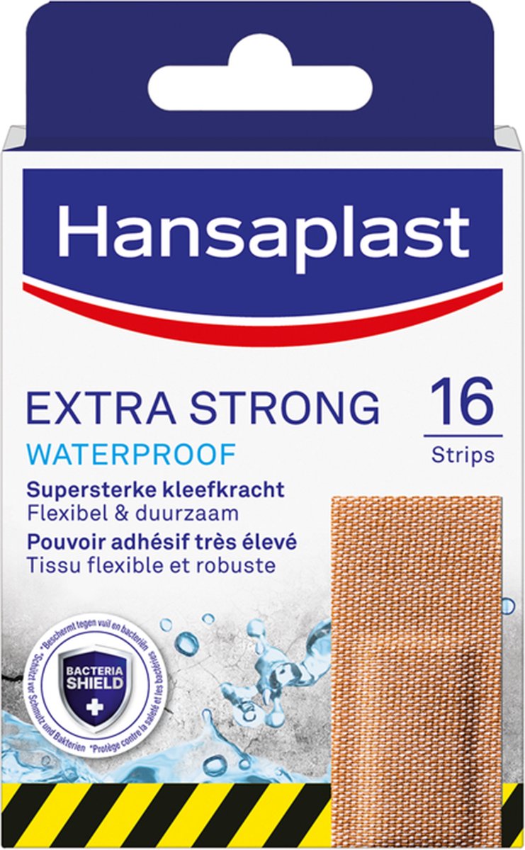 Goedkoopste Hansaplast Extra Strong Waterproof Pleisters - Waterdichte pleister - Wondpleisters - Wondverzorging - 16 Stuks