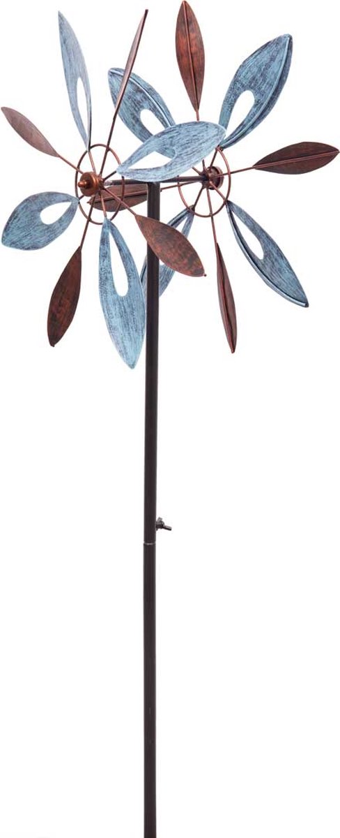Windvanger HQ Metal Wind Spinner: Copper Flower Duett 110221 Regenboog 36 x 122 cm