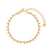Essentialistics - Armband met veel balletjes - Volwassenen - Goudkleur - Stainless steel (verkleurt niet) - Verlengkettinkje