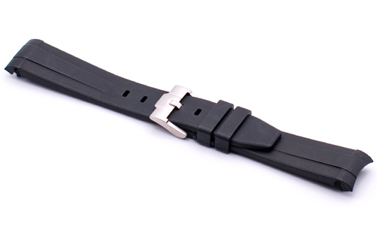 Horlogeband Rubber Seamaster Zwart - Rubber - 20-18mm