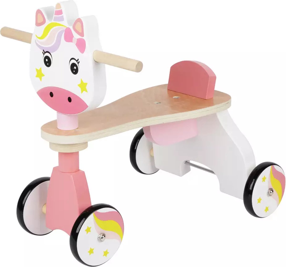 Chad Valley houten loopfiets Unicorn eenhoorn