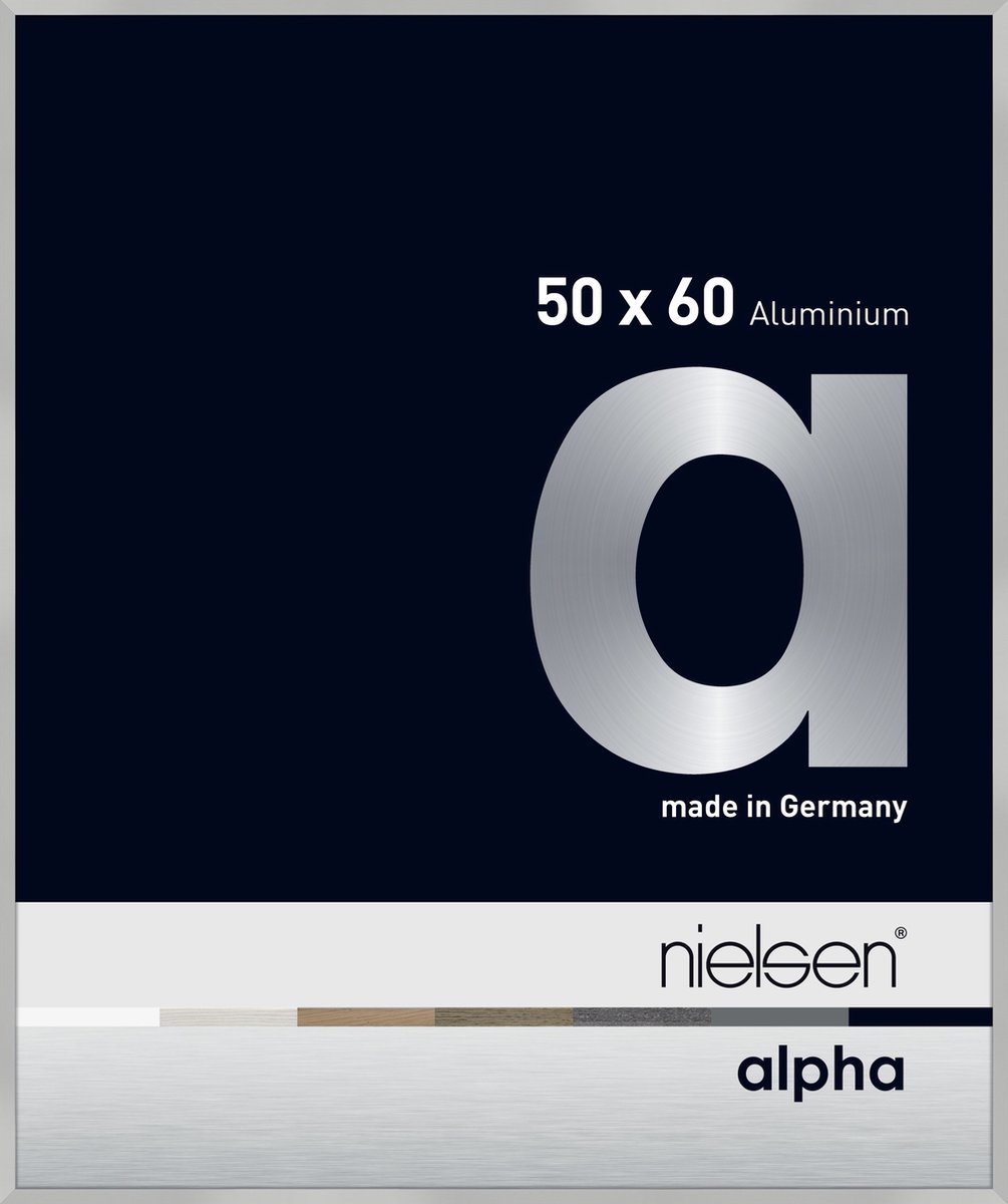 Nielsen Alpha Aluminium Wissellijst Frosted Silver 50x60cm Aluminium-zilver