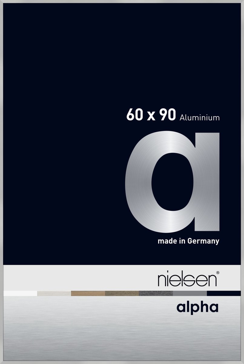 Nielsen Alpha Aluminium Wissellijst Frosted Silver 60x90cm Aluminium-zilver