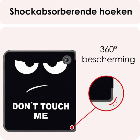 Hoes Geschikt voor Kobo Libra Colour Hoesje Bookcase Cover Book Case Hoes Sleepcover - Don't Touch Me van Merkloos — afbeelding 5