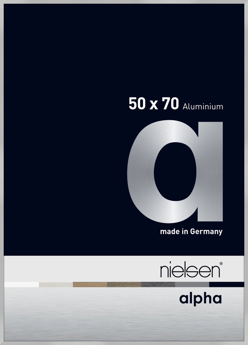 Nielsen Alpha Aluminium Wissellijst Frosted Silver 50x70cm Aluminium-zilver