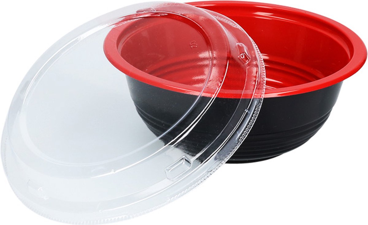 Goedkoopste Donburi Sushi & Soup Bowl 550ml Zwart Rood
