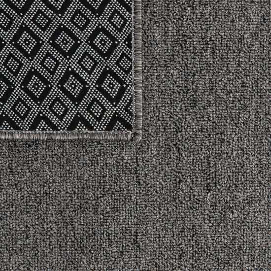 Tapis Tapiso Nizza Tapis Grijs à Poils Ras Antidérapant Lavable Taille - 80x150