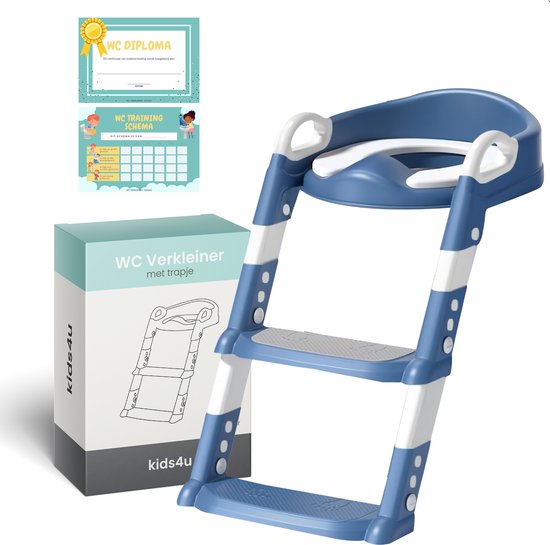 Kids4u® - WC Verkleiner met Trapje - Potje Peuter - WC Verkleiner opvouwbaar - Met Beloningssysteem