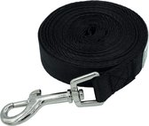 Laisse pour chien 5 mètres - Laisse longue - Nylon recyclé - Laisse d'entraînement, laisse de suivi, laisse d'exercice - 2 cm de large - noir - Pratique et durable