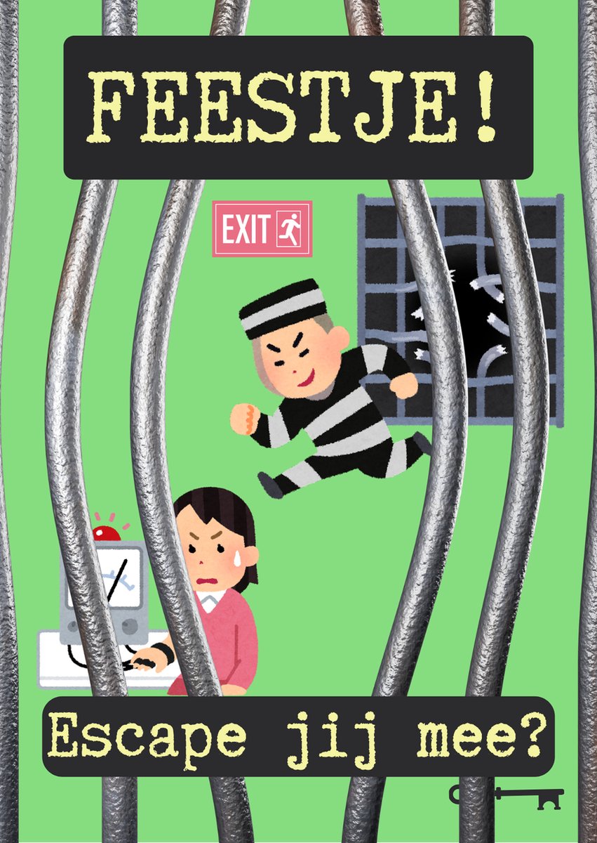 Lise Schrijft | Uitnodiging Kinderfeestje | Duurzaam | Jongen | Meisje | 15 ECO-kaarten | Escape Room | Politie | Held | Boef | met leuke SLUITSTICKER | inclusief witte duurzame ENVELOP | FSC Mix credit, EU Ecolabel, ECF gecertificeerd