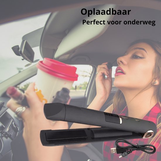Draadloze Mini Stijltang - Mini Krultang - Reis Stijltang - Draadloze - €24,95
