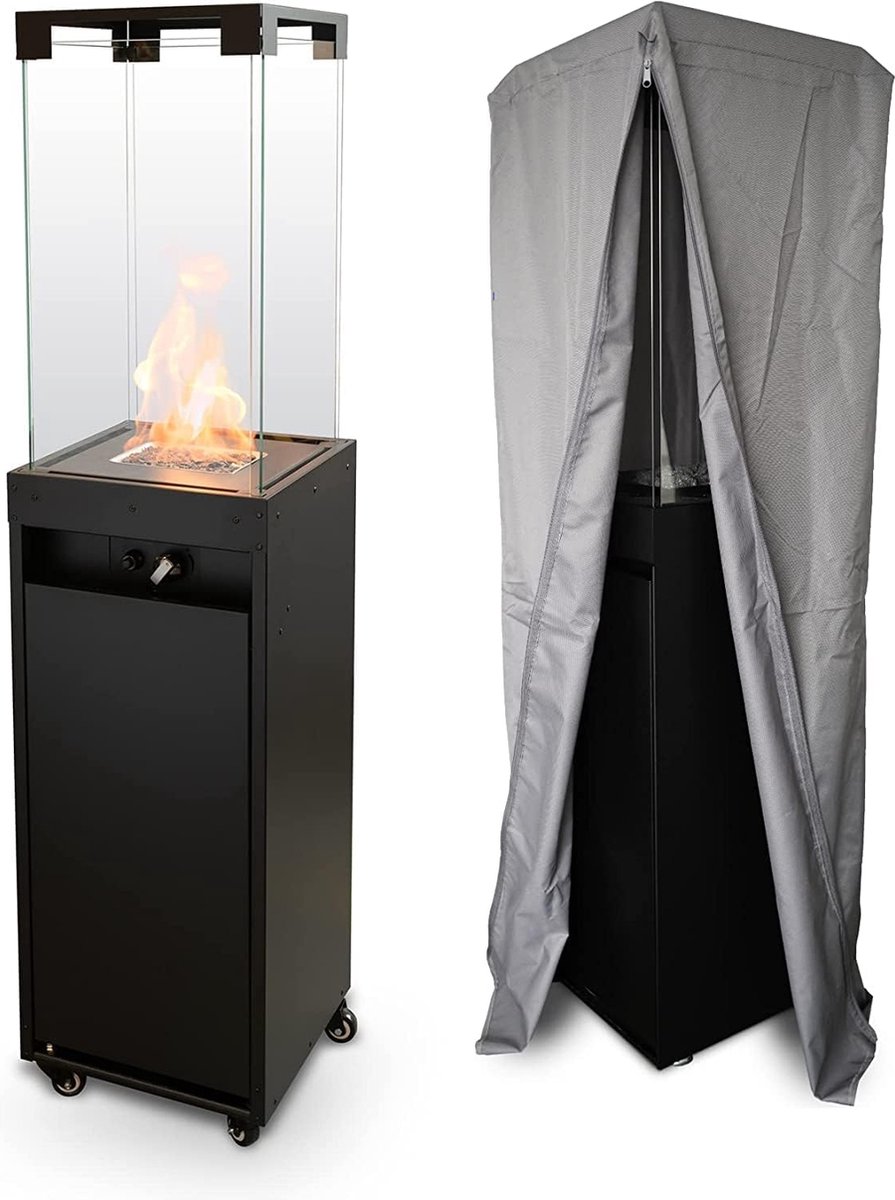 Terrashaard - Buitenhaard - Gashaard - LPG - 8 kW - Ingebouwde Rollen - Brandduur 55 uur