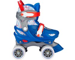 foto van Nijdam Rolschaatsen Verstelbaar - Geo Metricker - Blauw/Rood/Wit/Zilvergrijs - 33-36